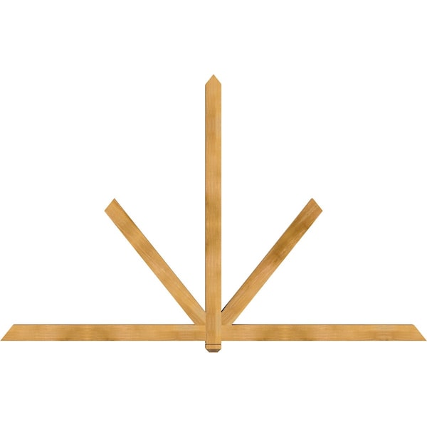 Ekena Millwork Kennewick Rough Sawn Timber Gable Bracket, Western Red Cedar, 108"W x 68"H x 4"D x 4"F, 15/12 Pitch GBW108X68X0404KEN00RWR - main
